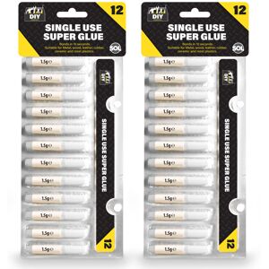 SOL 24 x Single Use Super Glue x 1.5g Dries in Just 10 Seconds SOL 24 x Single Use Super Glue x 1.5g Dries in Just 10 Seconds