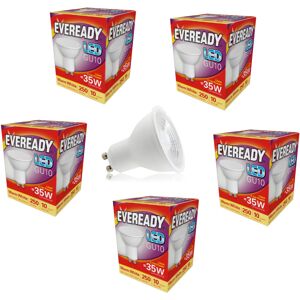 5x Eveready GU10 LED Light Bulbs 3.1W 3000K 250lms Warm White A+ 5x Eveready GU10 LED Light Bulbs 3.1W 3000K 250lms Warm White A+