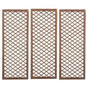 Selections Set of 3 Willow Trellis Framed Panel (120cm x 45cm) Selections Set of 3 Willow Trellis Framed Panel (120cm x 45cm)