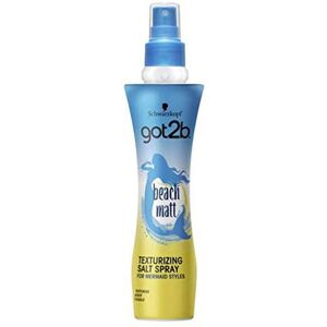 Schwarzkopf got2b Beach Matt Salt Hair Spray, Creates Waves and Textures with a Schwarzkopf got2b Beach Matt Salt Hair Spray, Creates Waves and Textures with a