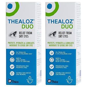 2 x Thealoz Duo Eye Drops 10ml Eye Drops for Tired & Dry Eyes Hypotonic Solu 2 x Thealoz Duo Eye Drops 10ml Eye Drops for Tired & Dry Eyes Hypotonic Solu