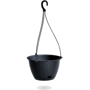 URBN Living (Anthracite, 215mm x1) Easy Fill Plastic Garden Wall Hanging Basket Plant URBN Living (Anthracite, 215mm x1) Easy Fill Plastic Garden Wall Hanging Basket Plant