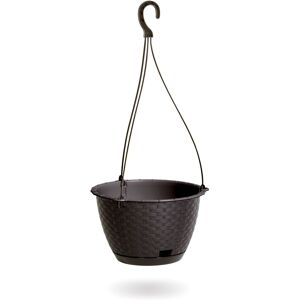 URBN Living (Brown, 215mm x1) Easy Fill Plastic Garden Wall Hanging Basket Plant URBN Living (Brown, 215mm x1) Easy Fill Plastic Garden Wall Hanging Basket Plant