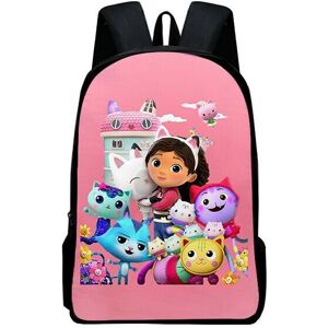 Unbranded (Pink Schoolbag) Gabby's Dollhouse Backpack Schoolbag Students Shoulder Bags Pen Unbranded (Pink Schoolbag) Gabby's Dollhouse Backpack Schoolbag Students Shoulder Bags Pen