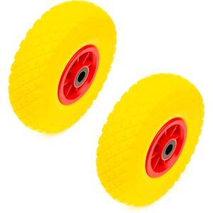 PetrolScooter 2x 10in PU Solid Puncture-Proof Wheel & Tyre (260x85) with Bearings for Garden T PetrolScooter 2x 10in PU Solid Puncture-Proof Wheel & Tyre (260x85) with Bearings for Garden T