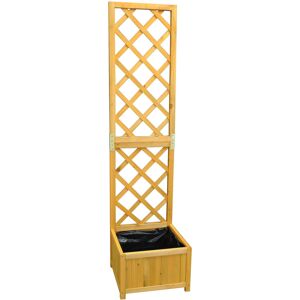 Selections Wooden Garden Planter with Trellis Selections Wooden Garden Planter with Trellis
