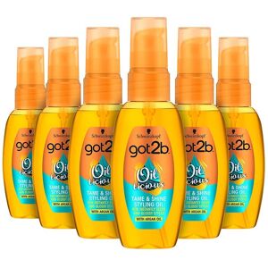 Schwarzkopf got2b Oil-licious Styling Hair Oil, with Argan oil for Shine, Tames Schwarzkopf got2b Oil-licious Styling Hair Oil, with Argan oil for Shine, Tames