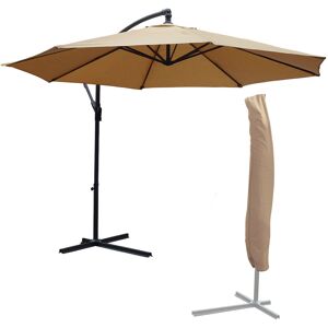 (Mocha Parasol with Cover) KCT 3.5m Garden Cantilever Parasol with Cover (Mocha Parasol with Cover) KCT 3.5m Garden Cantilever Parasol with Cover