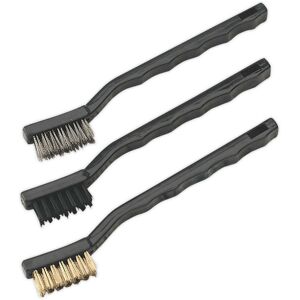 Loops 3 PACK Miniature Wire Brush Set - Steel Nylon and Brass - Small Component Brush Loops 3 PACK Miniature Wire Brush Set - Steel Nylon and Brass - Small Component Brush