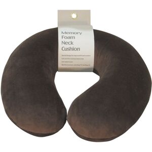 Loops Memory Foam Neck Cushion - Brown Velour Removable Cover - Reduces Neck Tension Loops Memory Foam Neck Cushion - Brown Velour Removable Cover - Reduces Neck Tension