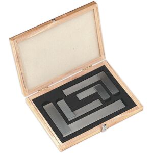 Loops 4 Piece Precision Steel Square Set - Hardened & Tempered - Wooden Case Loops 4 Piece Precision Steel Square Set - Hardened & Tempered - Wooden Case