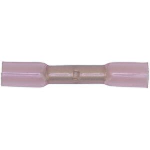 Loops 100 PACK 4.8mm Heat Shrink Butt Connector Terminal - 22 to 18 AWG Cable - Red Loops 100 PACK 4.8mm Heat Shrink Butt Connector Terminal - 22 to 18 AWG Cable - Red