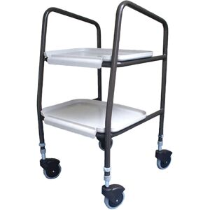 Loops Height Adjustable Meal Trolley - Clip on Trays - Large 100mm Castors - 790 930mm Loops Height Adjustable Meal Trolley - Clip on Trays - Large 100mm Castors - 790 930mm