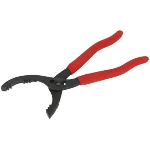 Loops Forged Oil Filter Pliers - 54-89mm Capacity - Serrated Jaws - Long Handle Grips Loops Forged Oil Filter Pliers - 54-89mm Capacity - Serrated Jaws - Long Handle Grips