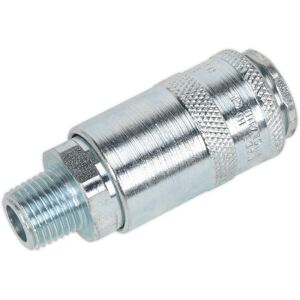 Loops 50 PACK 1/4 Inch BSPT Coupling Body - Male Thread - 100 psi Free Airflow Rate Loops 50 PACK 1/4 Inch BSPT Coupling Body - Male Thread - 100 psi Free Airflow Rate