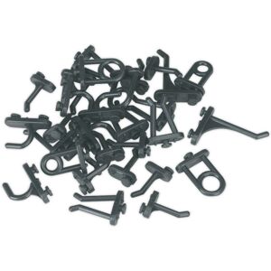 Loops 30 PACK - Assorted Tool Pegboard Hook Set - Garage Tool Mounting / Hanging Arms Loops 30 PACK - Assorted Tool Pegboard Hook Set - Garage Tool Mounting / Hanging Arms
