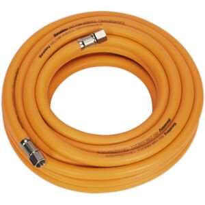 Loops Orange High-Vis Hybrid Air Hose with 1/4 Inch BSP Unions - 10 Metres - 8mm Bore Loops Orange High-Vis Hybrid Air Hose with 1/4 Inch BSP Unions - 10 Metres - 8mm Bore