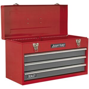 Loops 510 x 225 x 300mm Portable 2 Drawer Tool Chest - RED - Compact Storage Case Box Loops 510 x 225 x 300mm Portable 2 Drawer Tool Chest - RED - Compact Storage Case Box