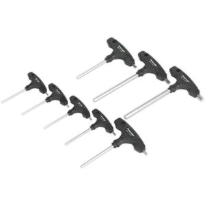 Loops 8 Piece Metric T-Handle Hex Key Set - 125 to 220mm Length - Long & Short Shafts Loops 8 Piece Metric T-Handle Hex Key Set - 125 to 220mm Length - Long & Short Shafts