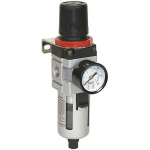 Loops Workshop Air Filter & Regulator - Pressure Gauge - 3/8" BSP - Wall Bracket Loops Workshop Air Filter & Regulator - Pressure Gauge - 3/8" BSP - Wall Bracket