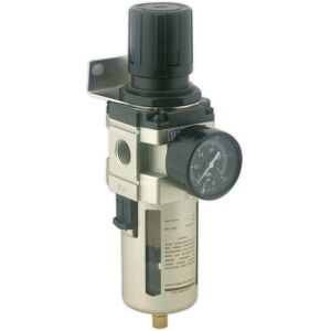 Loops Workshop Air Supply Filter & Regulator - 140cfm Max Airflow - 1/2" BSP Loops Workshop Air Supply Filter & Regulator - 140cfm Max Airflow - 1/2" BSP