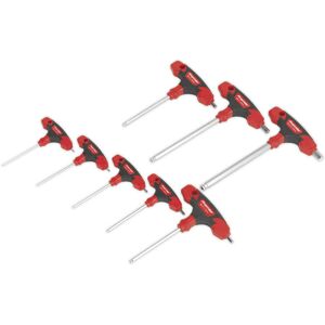 Loops 8 Piece Metric T-Handle Ball-End Hex Key Set - 125 to 220mm - Rubber Grip Loops 8 Piece Metric T-Handle Ball-End Hex Key Set - 125 to 220mm - Rubber Grip