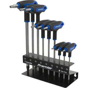 Loops 9 Piece T-Handle TRX-Star Key Set - T10 to T50 Sizes - Hardened S2 Steel Loops 9 Piece T-Handle TRX-Star Key Set - T10 to T50 Sizes - Hardened S2 Steel