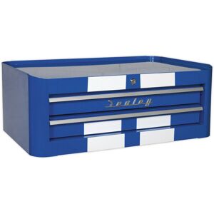 Loops 710 x 460 x 270mm RETRO BLUE 2 Drawer MID-BOX Tool Chest Lockable Storage Unit Loops 710 x 460 x 270mm RETRO BLUE 2 Drawer MID-BOX Tool Chest Lockable Storage Unit