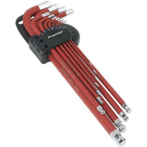 Loops 11 Piece - Extra-Long Ball-End Hex Key Set - 79mm to 230mm Length - Anti-Slip Loops 11 Piece - Extra-Long Ball-End Hex Key Set - 79mm to 230mm Length - Anti-Slip