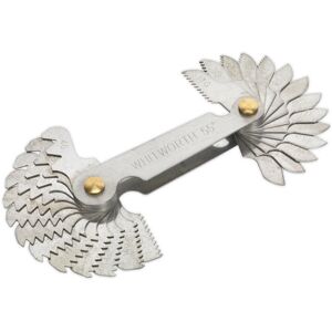 Loops 30 Piece Folding Screw Pitch Gauge Set - 4 to 62 tpi - UNC-UNF Thread - Stamped Loops 30 Piece Folding Screw Pitch Gauge Set - 4 to 62 tpi - UNC-UNF Thread - Stamped