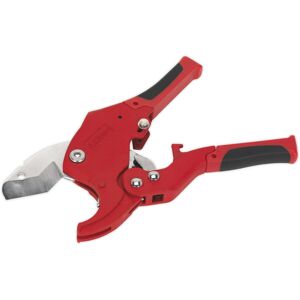 Loops Ratcheting Plastic Pipe Cutter - 6mm to 42mm Capacity - Quick Release Mechanism Loops Ratcheting Plastic Pipe Cutter - 6mm to 42mm Capacity - Quick Release Mechanism