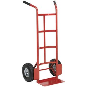 Loops 200kg Heavy Duty Sack Truck & 250mm Pneumatic Tyres - Deep Foot For Larger Boxes Loops 200kg Heavy Duty Sack Truck & 250mm Pneumatic Tyres - Deep Foot For Larger Boxes