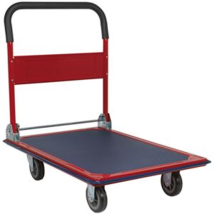 Loops 300kg Rigid Platform Truck - Folding Handles - Rubberised Deck - Bumper Strip Loops 300kg Rigid Platform Truck - Folding Handles - Rubberised Deck - Bumper Strip