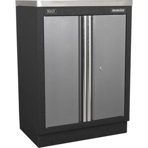 Loops 680mm Modular 2 Door Floor Cabinet - Adjustable Shelf - Aluminium Handles Loops 680mm Modular 2 Door Floor Cabinet - Adjustable Shelf - Aluminium Handles