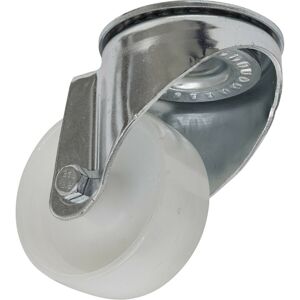 Loops 80mm Bolt Hole Swivel Castor Wheel - 34mm Tread - Non-Marking Polyamide Loops 80mm Bolt Hole Swivel Castor Wheel - 34mm Tread - Non-Marking Polyamide