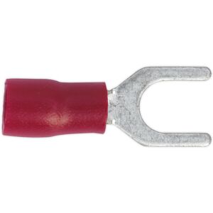 Loops 100 PACK Easy-Entry Fork Terminal - 5.3mm Diameter - 22 to 18 AWG Cable - Red Loops 100 PACK Easy-Entry Fork Terminal - 5.3mm Diameter - 22 to 18 AWG Cable - Red