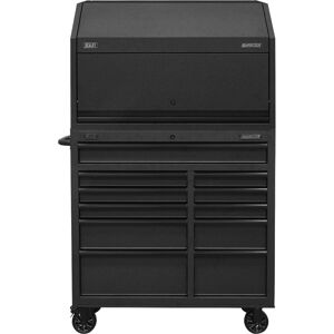 Loops 1120 x 460 x 1695mm 12 Drawer Combination Tool Chest - BLACK Mobile Storage Case Loops 1120 x 460 x 1695mm 12 Drawer Combination Tool Chest - BLACK Mobile Storage Case