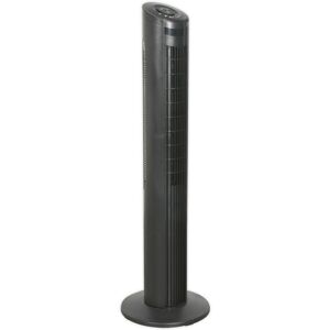 Loops 42 Inch Oscillating Tower Fan - 3 Speed Settings - Auto Shut Off Timer - 55W Loops 42 Inch Oscillating Tower Fan - 3 Speed Settings - Auto Shut Off Timer - 55W