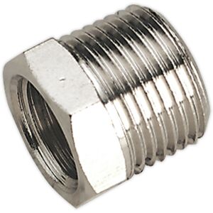 Loops Air Tool Adaptor - 3/8" BSPT Male to 1/4" BSP Female - Hexagon Nipple Connector Loops Air Tool Adaptor - 3/8" BSPT Male to 1/4" BSP Female - Hexagon Nipple Connector