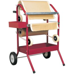 Loops Masking Paper Dispenser Trolley - Holds 2 x 450mm Rolls - Two Storage Trays Loops Masking Paper Dispenser Trolley - Holds 2 x 450mm Rolls - Two Storage Trays
