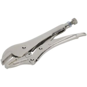 Loops 185mm Locking Pliers - Straight Deeply Serrated 30mm Jaws - Hardened Teeth Loops 185mm Locking Pliers - Straight Deeply Serrated 30mm Jaws - Hardened Teeth
