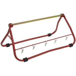 Loops Multi Reel Cable Dispenser Stand - Folds Flat - Robust Steel - Crocodile Clips Loops Multi Reel Cable Dispenser Stand - Folds Flat - Robust Steel - Crocodile Clips