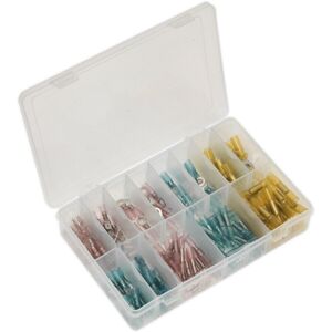 Loops 142 Piece Adhesive Lined Heat Shrink Terminal Assortment - Ring Butt Male Female Loops 142 Piece Adhesive Lined Heat Shrink Terminal Assortment - Ring Butt Male Female