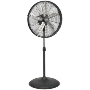 Loops Industrial 20" Oscillating Pedestal Fan - 3 Speed - High Velocity - Guarded Loops Industrial 20" Oscillating Pedestal Fan - 3 Speed - High Velocity - Guarded