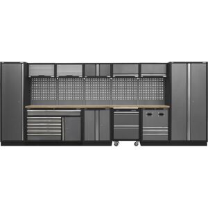Loops Modular Garage Storage System - 4915 x 460 x 2000mm - Pressed Wood Worktop Loops Modular Garage Storage System - 4915 x 460 x 2000mm - Pressed Wood Worktop