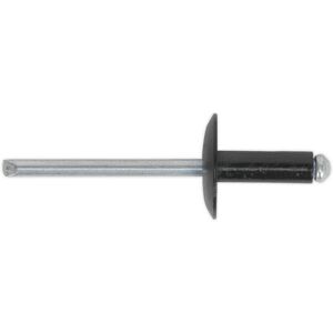 Loops 200 PACK - 4.8mm x 14mm Large Flange Rivets - Black Aluminium Compression Pins Loops 200 PACK - 4.8mm x 14mm Large Flange Rivets - Black Aluminium Compression Pins