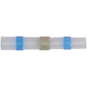 Loops 25 PACK Blue Heat Shrink Solder Butt Connector Terminal - 16 to 14 AWG Cable Loops 25 PACK Blue Heat Shrink Solder Butt Connector Terminal - 16 to 14 AWG Cable