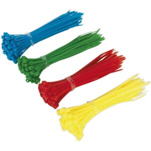 Loops 200 PACK Cable Ties - 100 x 2.5mm - Blue Red Green & Yellow - Zip Tie Assortment Loops 200 PACK Cable Ties - 100 x 2.5mm - Blue Red Green & Yellow - Zip Tie Assortment