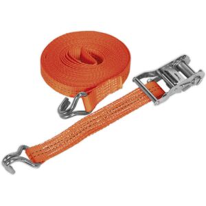 Loops 35mm x 8m 2000KG Ratchet Tie Down Straps Set - Polyester Webbing & Steel J Hook Loops 35mm x 8m 2000KG Ratchet Tie Down Straps Set - Polyester Webbing & Steel J Hook