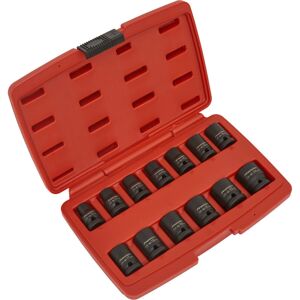 Loops 13 Piece Impact Socket Set - 1/2" Sq Drive - 12-Point - Corrosion Resistant Loops 13 Piece Impact Socket Set - 1/2" Sq Drive - 12-Point - Corrosion Resistant